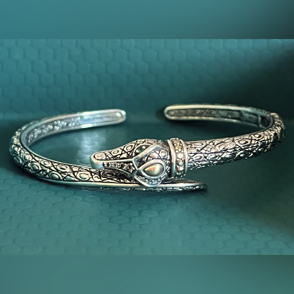 John Hardy JAI Multi-Stone Hinged Alligator Bracelet